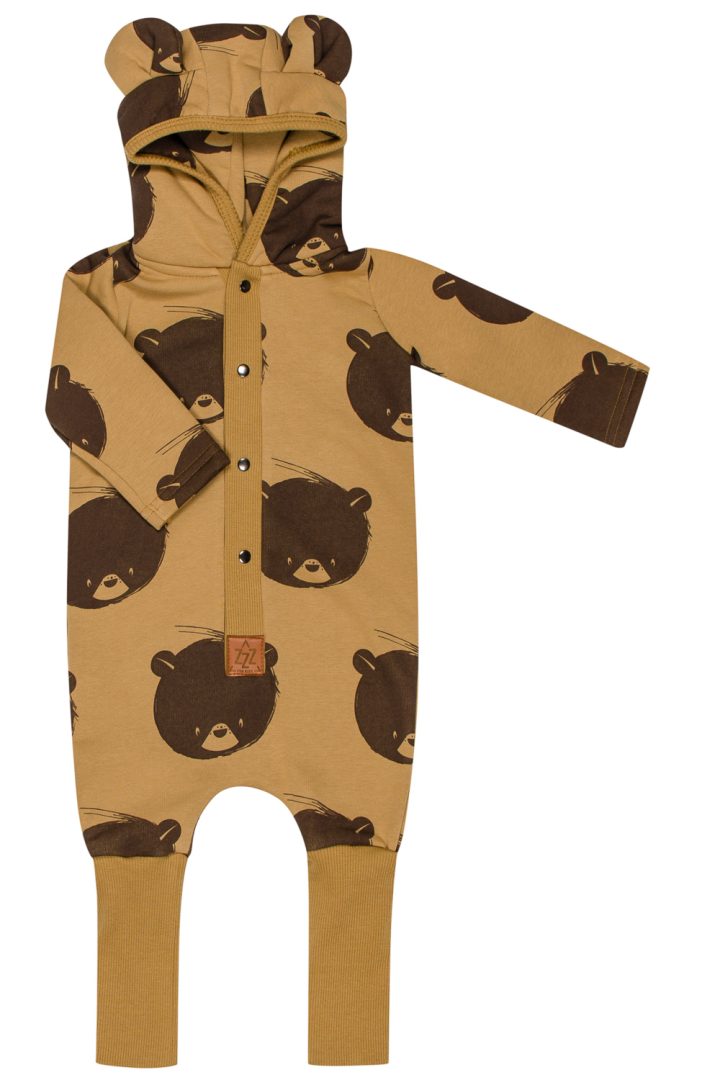 Bear on Mustard Eared Jumpsuit