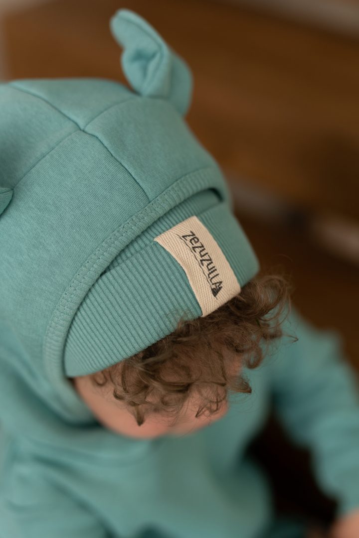 Dziecięca Czapka Prążkowana typu Beanie Miętowa