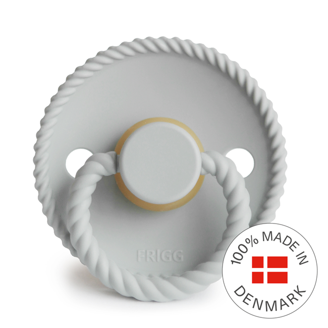 Smoczek dla Niemowląt FRIGG Kauczuk Rope Silver Gray