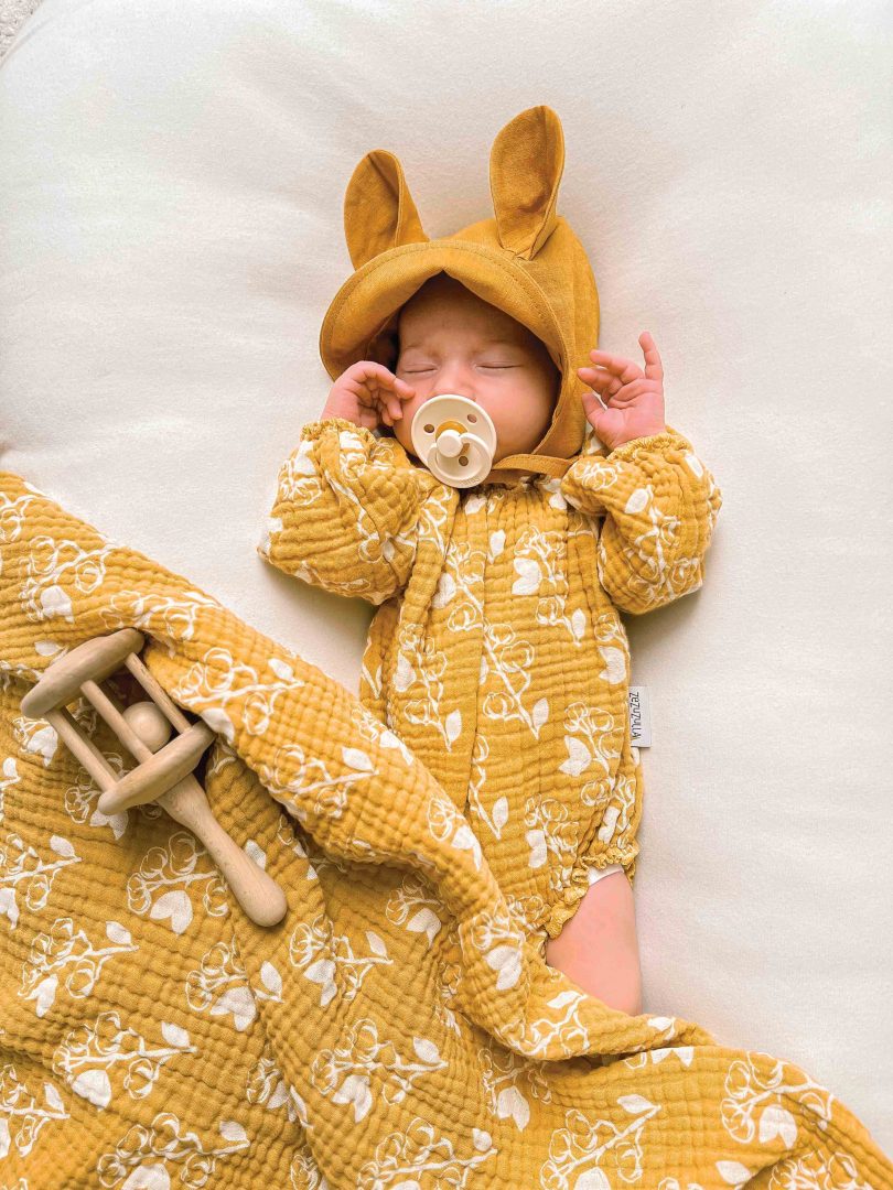 Cottons on Mustard Blanket