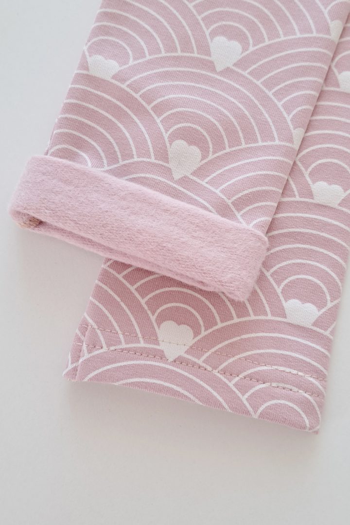 Legginsy Dziecięce w Fale na Różu