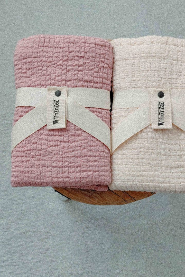 Textured Powdered Pink Blanket